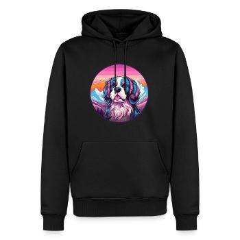 Segugio Maremmano Chien Race Cartoon Kawaii Waterco - Sweat à capuche Premium bio Homme - noir - Devant - Nico (187cm)