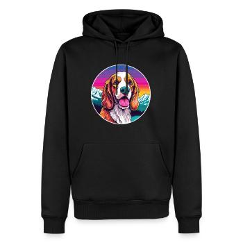 Welsh Springer Spaniel chien race Cartoon Kawaii Wa - Sweat à capuche Premium bio Homme - noir - Devant - Nico (187cm)