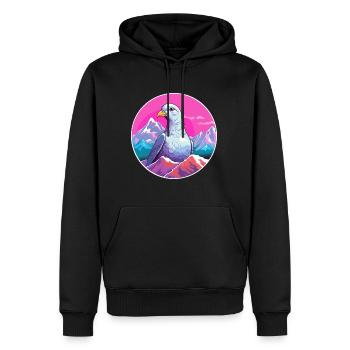 Pigeon Aquarelle Dessin Animé Kawaii Animal De Compagnie Colorf - Sweat à capuche Premium bio Homme - noir - Devant - Nico (187cm)