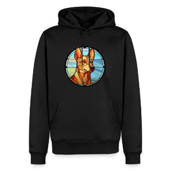 Tchécoslovaque Vlcak chien race vitrail Colo - Sweat à capuche Premium bio Homme - noir - Devant - Nico (187cm)