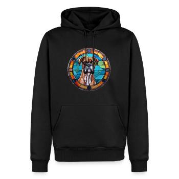 Deutsche Boxer Hund Rasse Bunt Glas Bunt Wate - Männer Premium Bio Hoodie - Schwarz - Vorne - Nico (187cm)