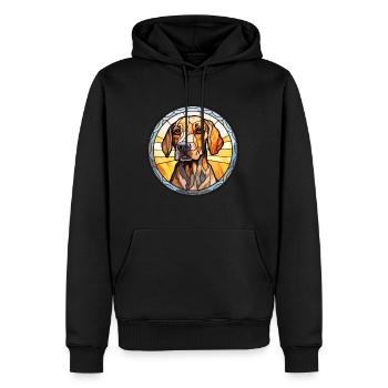 Leopard Cur Hund Rasse Buntes Glas Buntes Wasser - Männer Premium Bio Hoodie - Schwarz - Vorne - Nico (187cm)