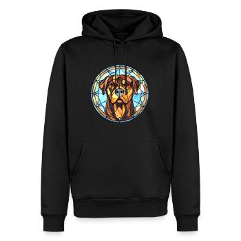 Rottweiler Hunderasse Buntes Glas Buntes Wasser - Männer Premium Bio Hoodie - Schwarz - Vorne - Nico (187cm)