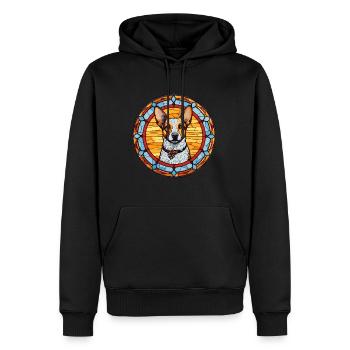 St. Miguel Cattle Dog Rasse Buntes Glas Bunt - Männer Premium Bio Hoodie - Schwarz - Vorne - Nico (187cm)