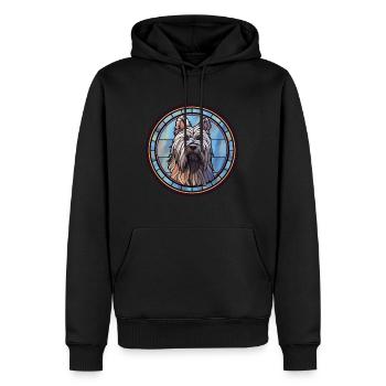 Skye Terrier Hunderasse Buntes Glas - Männer Premium Bio Hoodie - Schwarz - Vorne - Nico (187cm)