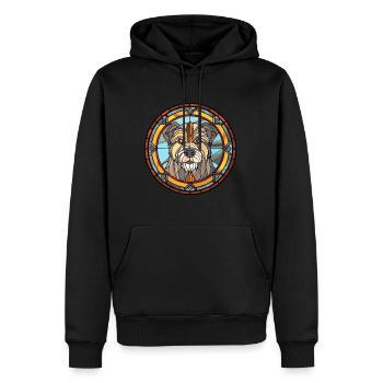 Tahltan Bear Dog Breed Stained Glass Colorful Wate - Men’s Premium Organic Hoodie - black - Front - Nico (187cm)