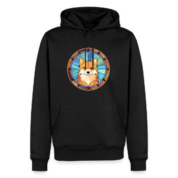 Spielzeug Deutscher Spitz Hunderasse Buntglas Bunt - Männer Premium Bio Hoodie - Schwarz - Vorne - Nico (187cm)