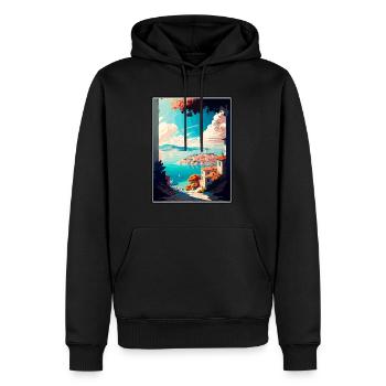 Split Kroatien Vintage Reiseposter WPA Souvenir - Männer Premium Bio Hoodie - Schwarz - Vorne - Nico (187cm)