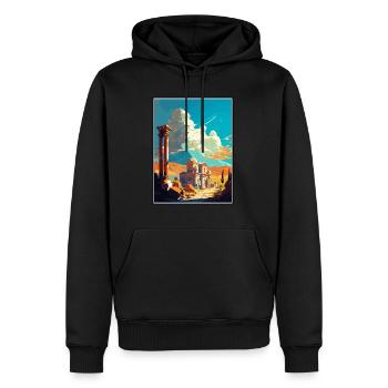 Kars Turquie Vintage voyage affiche WPA Souvenir - Sweat à capuche Premium bio Homme - noir - Devant - Nico (187cm)