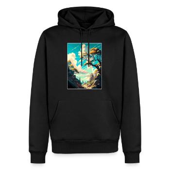Fontainebleau Frankreich Vintage Reiseposter WPA Kunst - Männer Premium Bio Hoodie - Schwarz - Vorne - Nico (187cm)