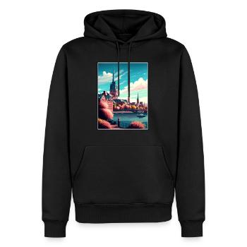 Mainz Deutschland Vintage Reiseposter WPA Souvenir - Männer Premium Bio Hoodie - Schwarz - Vorne - Nico (187cm)