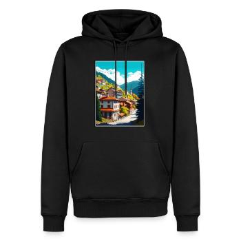 Artvin Türkei Vintage Reiseposter WPA Souvenir - Männer Premium Bio Hoodie - Schwarz - Vorne - Nico (187cm)