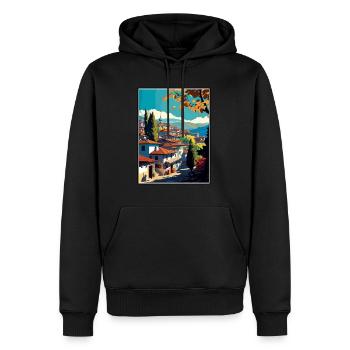 Safranbolu Türkei Vintage Reiseposter Souvenir - Männer Premium Bio Hoodie - Schwarz - Vorne - Nico (187cm)