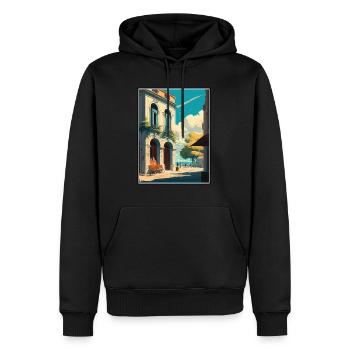 Arles France Vintage Travel Poster WPA Souvenir - Men’s Premium Organic Hoodie - black - Front - Nico (187cm)