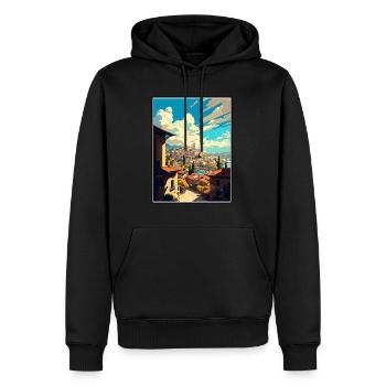 Gaziantep Turquie Vintage voyage affiche Souvenir - Sweat à capuche Premium bio Homme - noir - Devant - Nico (187cm)