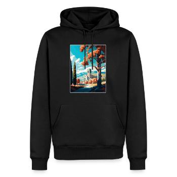 Avila Spanien Vintage Reiseposter WPA Souvenir - Männer Premium Bio Hoodie - Schwarz - Vorne - Nico (187cm)