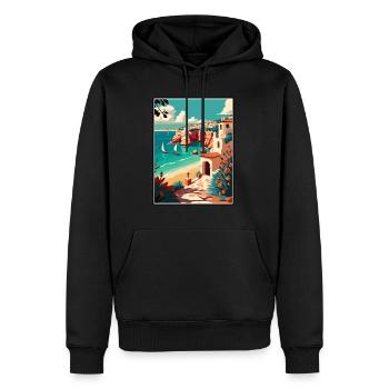 Lagos Portugal Vintage Reiseposter WPA Souvenir - Männer Premium Bio Hoodie - Schwarz - Vorne - Nico (187cm)