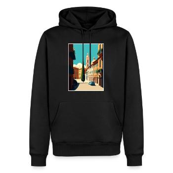 Modena Italien Vintage Reiseposter WPA Souvenir - Männer Premium Bio Hoodie - Schwarz - Vorne - Nico (187cm)