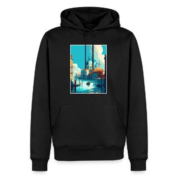 Venedig Italien Dekoration Markusplatz Souvenir - Männer Premium Bio Hoodie - Schwarz - Vorne - Nico (187cm)