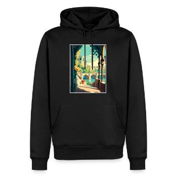 Avignon Frankreich Vintage Reiseposter WPA Souvenir - Männer Premium Bio Hoodie - Schwarz - Vorne - Nico (187cm)