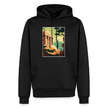 Athens Greece Acropolis Vintage Travel Poster WPA - Men’s Premium Organic Hoodie - black - Front - Nico (187cm)