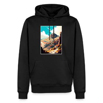 Afyonkarahisar Turquie Giftr Affiche de voyage Vintage - Sweat à capuche Premium bio Homme - noir - Devant - Nico (187cm)