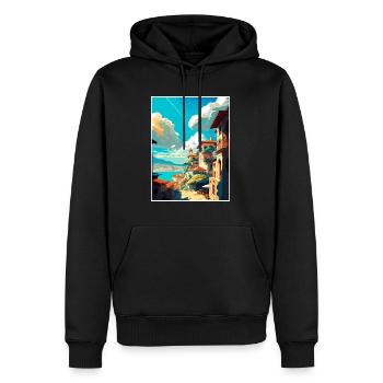 Kırsehir Türkei Vintage Reiseposter WPA Souvenir - Männer Premium Bio Hoodie - Schwarz - Vorne - Nico (187cm)