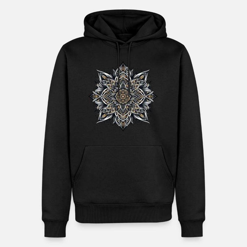 Mandala Harmony move - Männer Premium Bio Hoodie - Schwarz