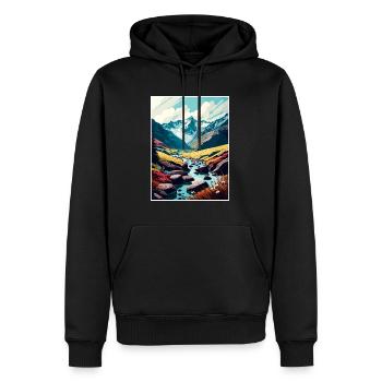 Hohe Tauern Autriche Parc Vintage Voyage Affiche WPA - Sweat à capuche Premium bio Homme - noir - Devant - Nico (187cm)