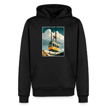 Penkenbahn Austria Vintage Reiseplakat Souvenir - Männer Premium Bio Hoodie - Schwarz - Vorne - Nico (187cm)