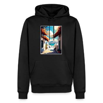 Naxos Griechenland Dekoration Vintage Reise Poster WPA - Männer Premium Bio Hoodie - Schwarz - Vorne - Nico (187cm)