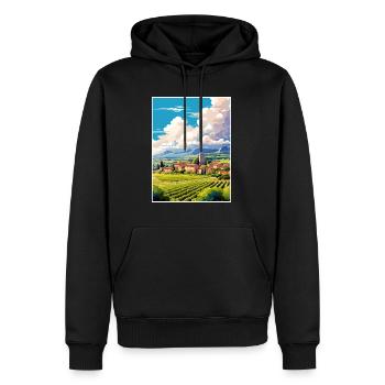 Provence Frankreich Vintage Reiseposter WPA Souvenir - Männer Premium Bio Hoodie - Schwarz - Vorne - Nico (187cm)