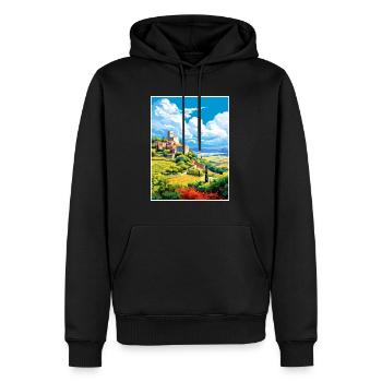 Provence Frankreich Vintage Reiseposter WPA Souvenir - Männer Premium Bio Hoodie - Schwarz - Vorne - Nico (187cm)