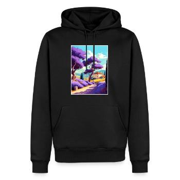 Provence Frankreich Vintage Reiseposter WPA Souvenir - Männer Premium Bio Hoodie - Schwarz - Vorne - Nico (187cm)