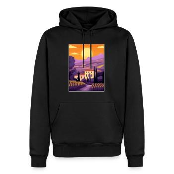 Provence Frankreich Vintage Reiseposter WPA Souvenir - Männer Premium Bio Hoodie - Schwarz - Vorne - Nico (187cm)