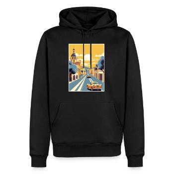 Jerez de la Frontera Spanien Vintage Reiseposter - Männer Premium Bio Hoodie - Schwarz - Vorne - Nico (187cm)