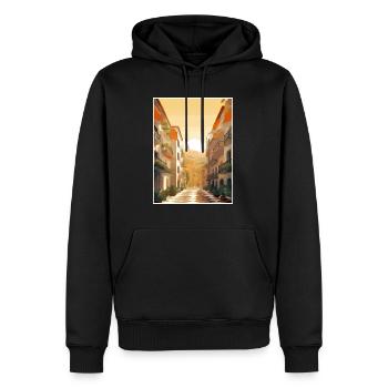 Grenade Espagne Vintage voyage affiche WPA Souvenir - Sweat à capuche Premium bio Homme - noir - Devant - Nico (187cm)