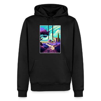 Provence Frankreich Vintage Reiseposter WPA Souvenir - Männer Premium Bio Hoodie - Schwarz - Vorne - Nico (187cm)