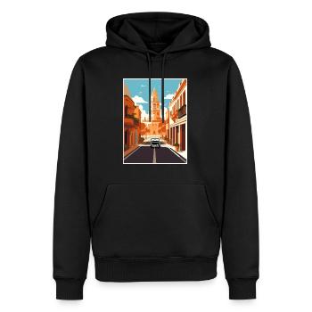 Cordoue Espagne Vintage voyage affiche WPA Souvenir - Sweat à capuche Premium bio Homme - noir - Devant - Nico (187cm)