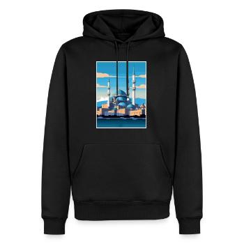 Istanbul Décoration Turquie Vintage Affiche De Voyage - Sweat à capuche Premium bio Homme - noir - Devant - Nico (187cm)