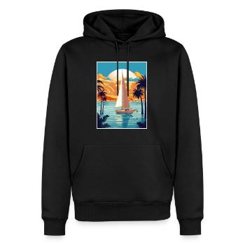 Palma De Mallorca Spain Vintage Travel Poster WPA - Men’s Premium Organic Hoodie - black - Front - Nico (187cm)