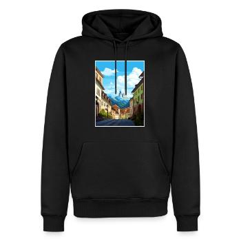 Kufstein Österreich Vintage Reiseposter Souvenir - Männer Premium Bio Hoodie - Schwarz - Vorne - Nico (187cm)