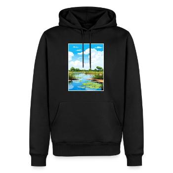 Tablas de Daimiel Nationalpark Spanien Souvenir - Männer Premium Bio Hoodie - Schwarz - Vorne - Nico (187cm)