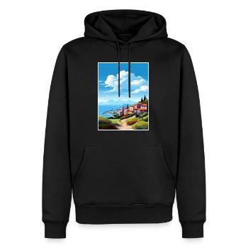Elba Italien Vintage Reiseposter WPA Souvenir - Männer Premium Bio Hoodie - Schwarz - Vorne - Nico (187cm)