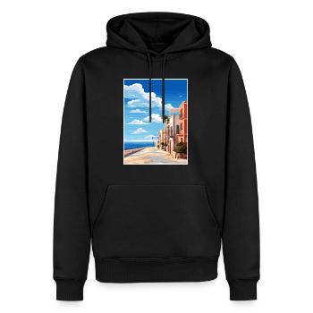 Almeria Spanien Vintage Reiseposter WPA Souvenir - Männer Premium Bio Hoodie - Schwarz - Vorne - Nico (187cm)