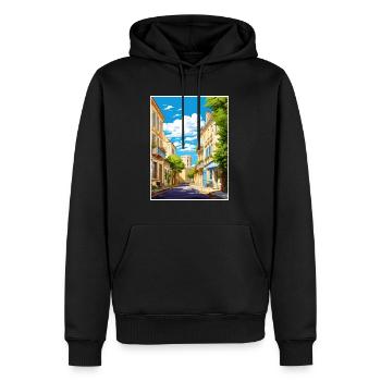 La Rochelle Frankreich Vintage Reiseposter Souvenir - Männer Premium Bio Hoodie - Schwarz - Vorne - Nico (187cm)