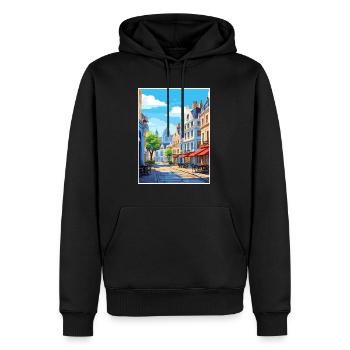 Lille Frankreich Vintage Reiseposter WPA Souvenir - Männer Premium Bio Hoodie - Schwarz - Vorne - Nico (187cm)