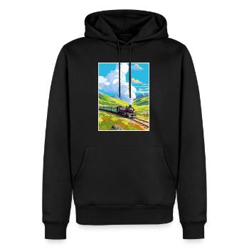 Orient Express Europa Deko Vintage Reiseposter - Männer Premium Bio Hoodie - Schwarz - Vorne - Nico (187cm)