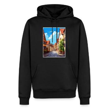 Nuremberg décoration Allemagne Vintage affiche de voyage - Sweat à capuche Premium bio Homme - noir - Devant - Nico (187cm)