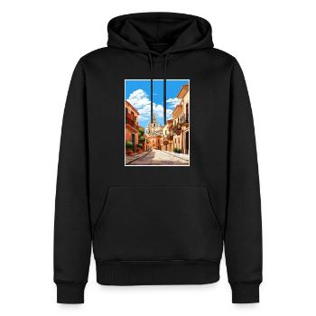 Murcie Espagne Affiche de voyage vintage WPA Souvenir - Sweat à capuche Premium bio Homme - noir - Devant - Nico (187cm)